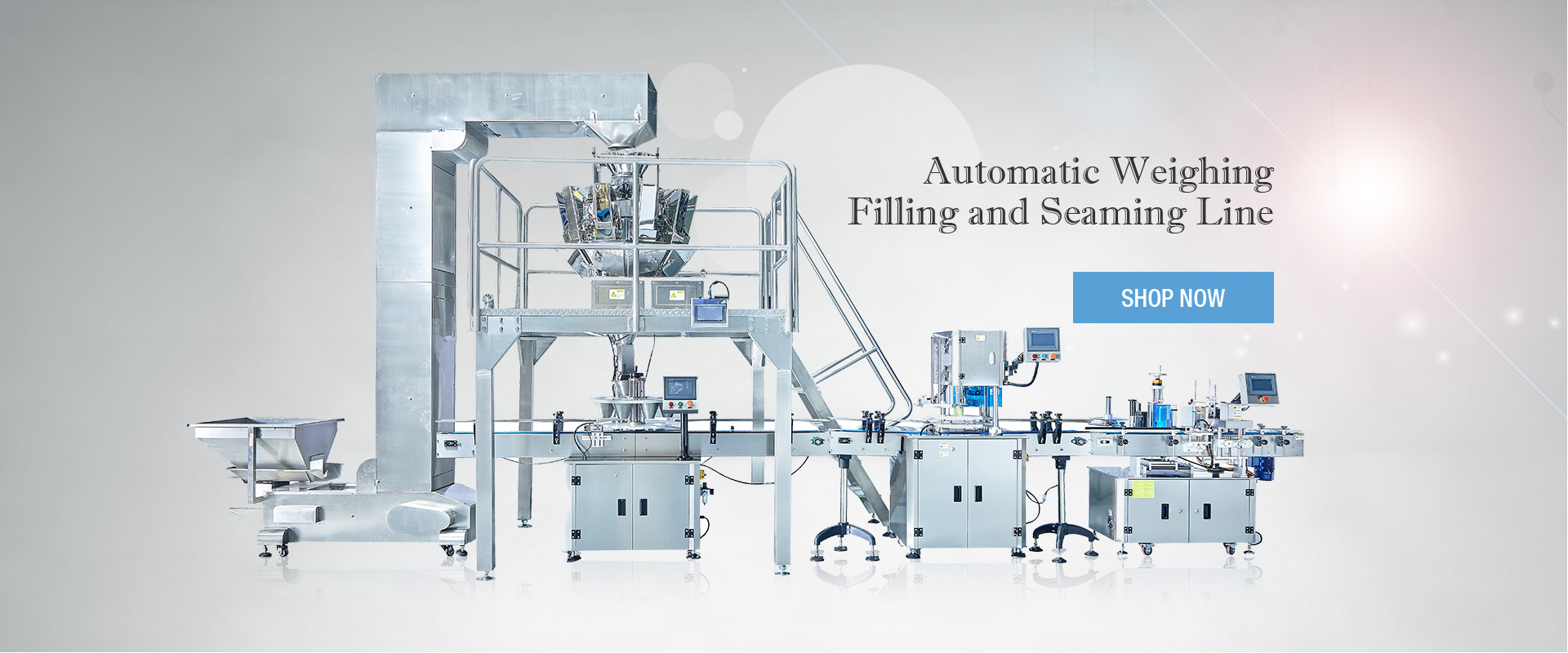 Automatic Weighing Filling and Seaming Line