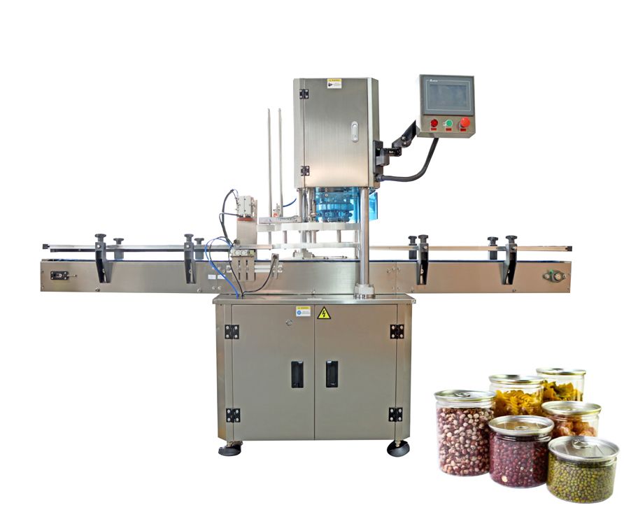 Autoamtic can sealing machine with simple nitrogen gas flushing ,Can sealer machine with nitrogen flushing , Can Closer with N2